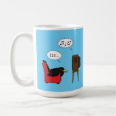 Mug Blackbird Dormir devant la télévision | Ajouter un (Gauche)