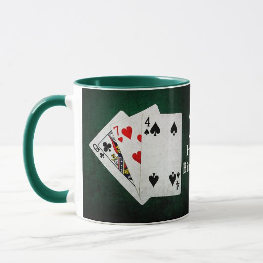 Mug Blackjack 21 points Bon anniversaire (Gauche)