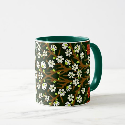 Mug Blackthorn, célèbre motif William Morris (Devant droit)