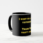 Mug Blague amusante sur un régime (Devant gauche)