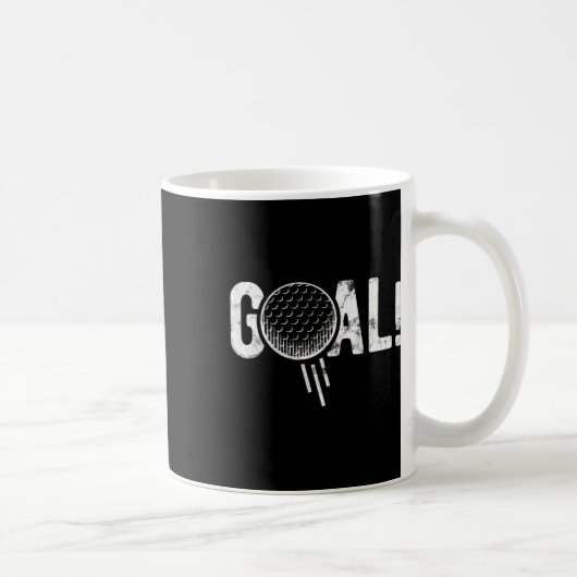 Mug Blague de but de football drôle de golf quatre (Droite)