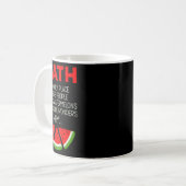 Mug Blague de calcul de pastèque drôle de maths Profes (Devant gauche)
