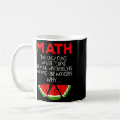 Mug Blague de calcul de pastèque drôle de maths Profes (Gauche)