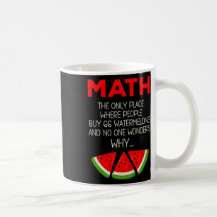 Mug Blague de calcul de pastèque drôle de maths Profes