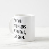 Mug Blague de calembour mathématique drôle en écriture (Devant gauche)