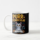 Mug Blague de chat de maths perpendiculaire (Gauche)