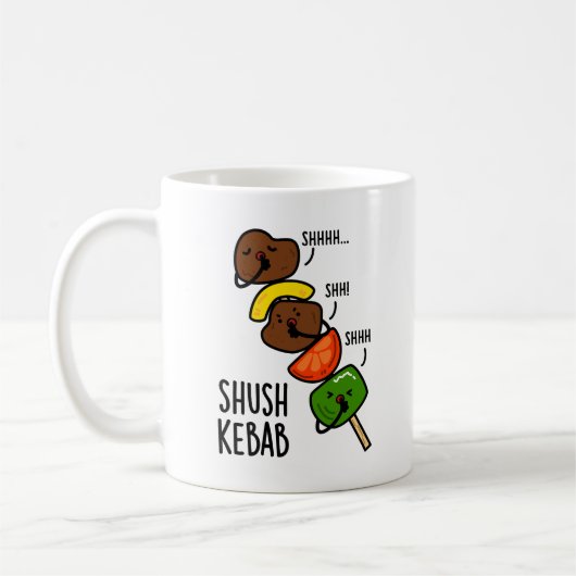 Mug Blague de Kebab Chouette Pun de Nourriture  (Gauche)