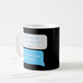 Mug Blague de nouveaux parents à 4h du matin par SMS  (Devant gauche)