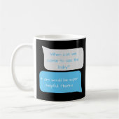 Mug Blague de nouveaux parents à 4h du matin par SMS  (Gauche)