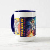 Mug Blague de Papa Carburant de Fusée Matin Drôle Capy (Devant gauche)