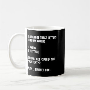 Mug Blague de réorganisation de mots mélangés humour