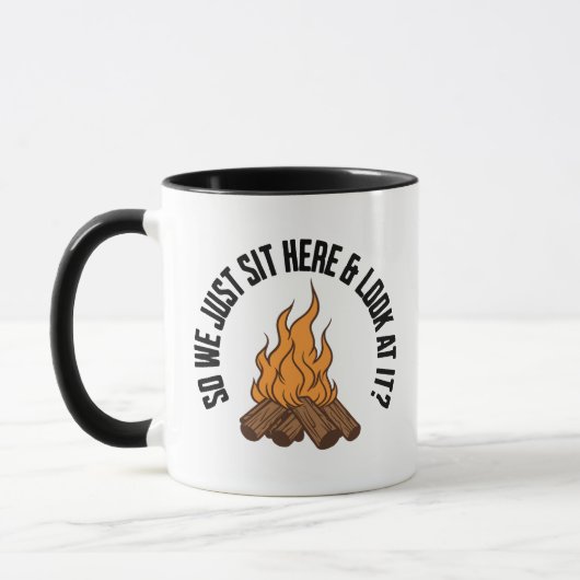 Mug Blague de rivalité chauffée au feu de camp de la c (Gauche)