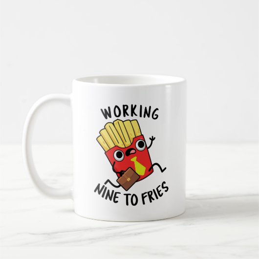 Mug Blague drôle de frites françaises de neuf à frites (Gauche)