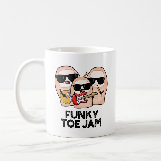 Mug Blague musicale funky sur l'orteil drôle (Gauche)