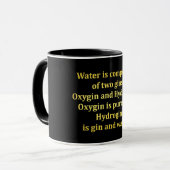 Mug Blague sur l'eau et le gin drôle (Devant gauche)
