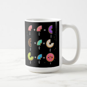 Mug Blagues de maths sur les fractions de beignets