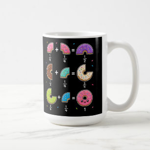 Mug Blagues de maths sur les fractions de beignets