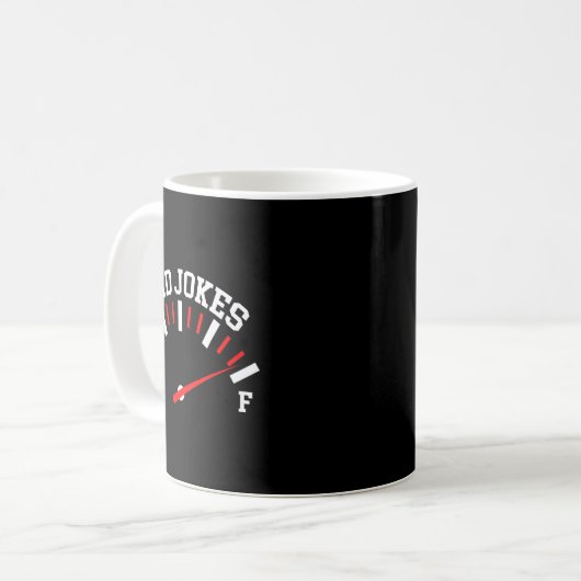 Mug Blagues de papa de chemise Compteur complet Cadeau (Devant gauche)