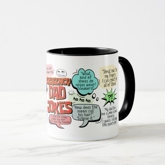 Mug Blagues de papa d'urgence (Devant droit)