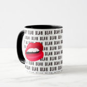 Mug "Blah Blah Blah" Bouches chaudes Pop-Art (Devant gauche)