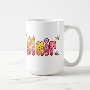 Mug Blair - Motif floral et abeille