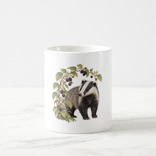 Mug Blaireau à côté des ronces de mûres (Centre)