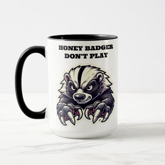 Mug Blaireau N'aime Pas Jouer (Gauche)