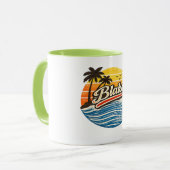 Mug Blake Retro Sunset Name Design (Devant gauche)