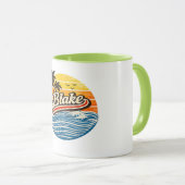 Mug Blake Retro Sunset Name Design (Devant droit)