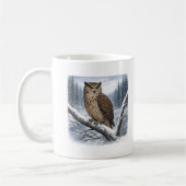 Mug Blakiston’s Fish Owl in Winter Forest –  (Gauche)