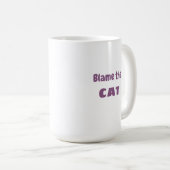 Mug "Blâmer le CAT" Feline Excuse Funny (Devant droit)