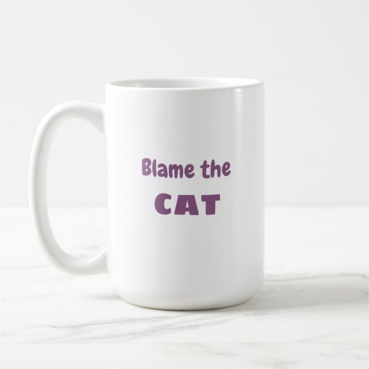 Mug "Blâmer le CAT" Feline Excuse Funny (Gauche)