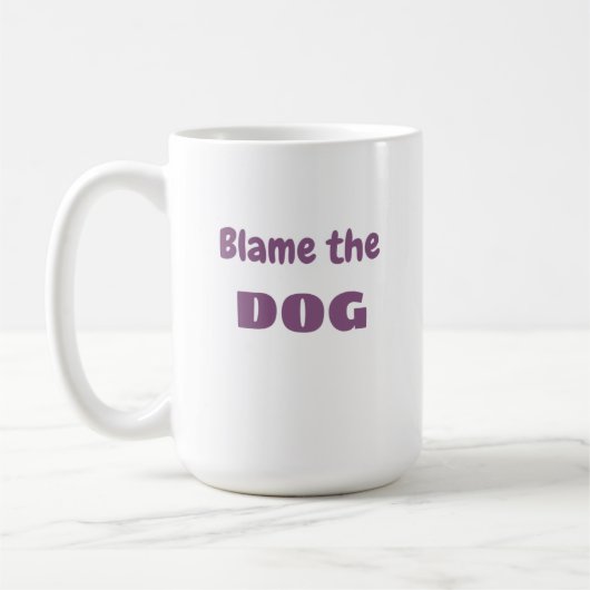 Mug "Blâmer le chien" "Ce n'est pas ma faute" Drôle (Gauche)