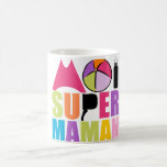 Mug blanc 325 ml Moi Super Maman - Logo Rose<br><div class="desc">Un beau mug pour faire plaisir à une super maman ou à vous même. Il est décoré d'un logo Moi Super Maman aux couleurs douces. Adapté au lave-vaisselle et au four à micro-ondes.</div>