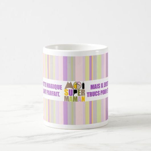 Mug blanc 325ml Moi Super Maman- Recette Magique 2 (Centre)