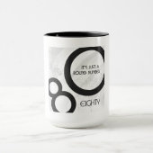 Mug Blanc 80 Décennie Anniversaire (Centre)