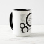 Mug Blanc 80 Décennie Anniversaire (Devant gauche)