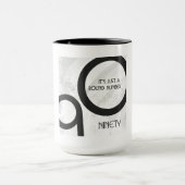 Mug Blanc 90 Décennie Anniversaire (Centre)