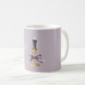 Mug Blanc Abstrait Élégant (Devant droit)