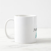 Mug Blanc Aqua Bleu sapin de Noël (Gauche)