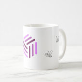 Mug blanc avec logo violet (Devant droit)