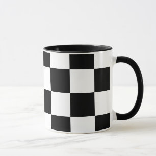 Mug Blanc avec Motif Carré noir 11 oz Combo