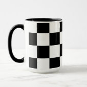 Mug Blanc avec Motif Carré noir 15 oz Combo (Gauche)