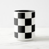 Mug Blanc avec Motif Carré noir 15 oz Combo (Centre)