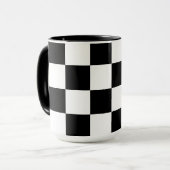Mug Blanc avec Motif Carré noir 15 oz Combo (Devant gauche)