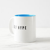 Mug blanc avec noir #SelfHype Letters (Devant gauche)