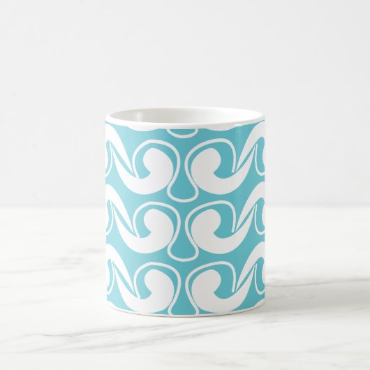 Mug Blanc bleu Abstrait (Centre)