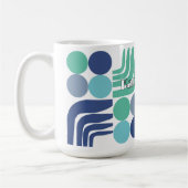 Mug Blanc Bleu Bohème (Gauche)