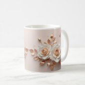 Mug Blanc Blush 3 D Nom de la fleur (Devant droit)