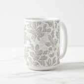 Mug Blanc Chic Crème Floral (Devant droit)